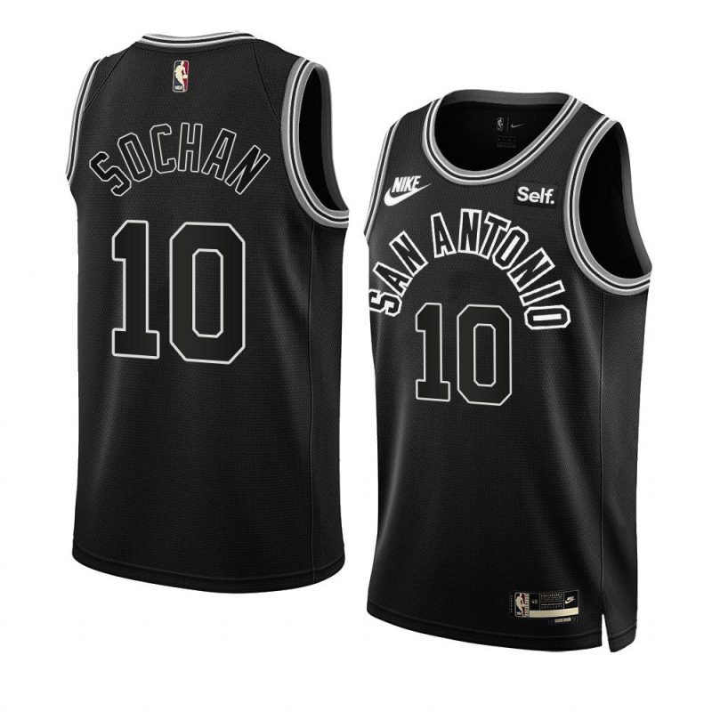 jeremy sochan men 50 years jersey classic edition black