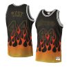 jerry west jersey flames black