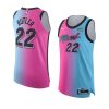 jimmy butler jersey viceversa authentic blue pink city edition men