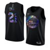 joel embiid jersey iridescent holographic black limited edition