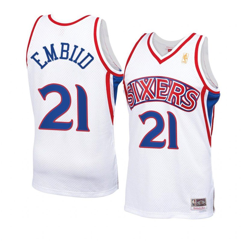joel embiid jersey throwback 90s white