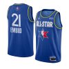 joel embiid philadelphia 76ers jersey 2020 nba all star game blue eastern conference men's
