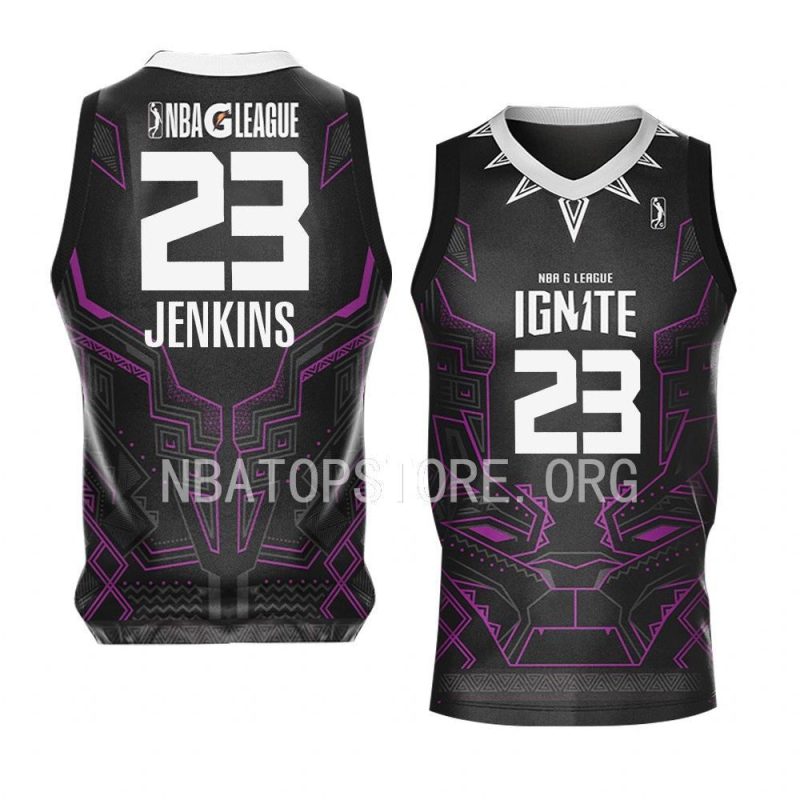 john jenkins marvel super hero day jersey 2022black panther black