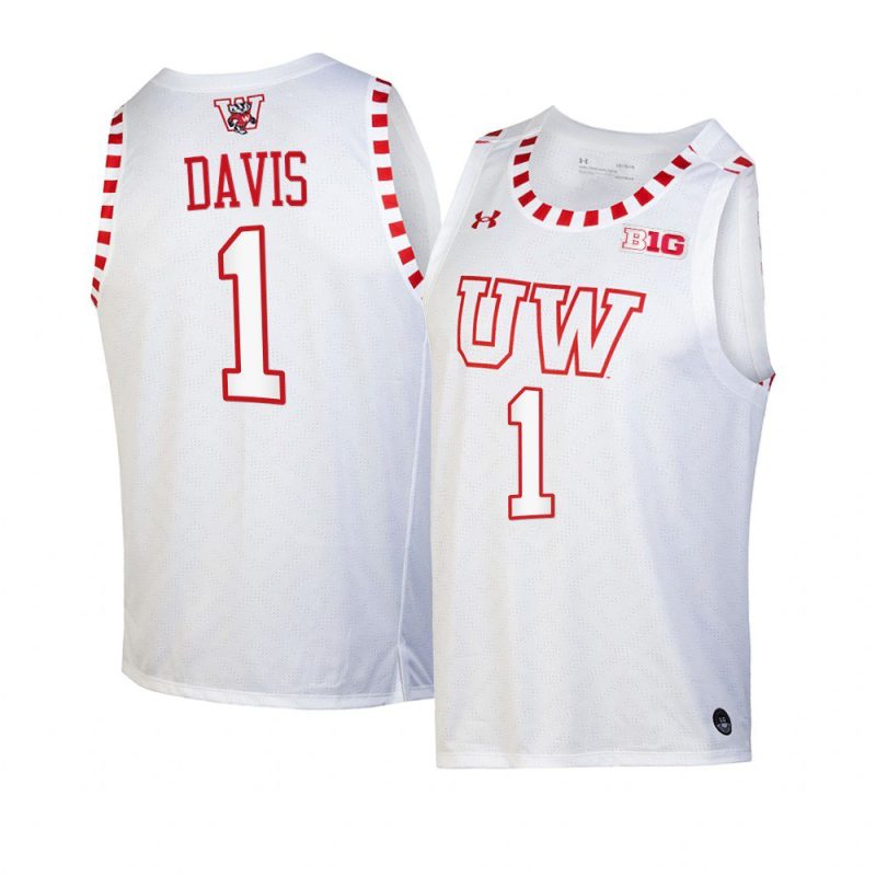 johnny davis alternate jersey college basketball white 2022