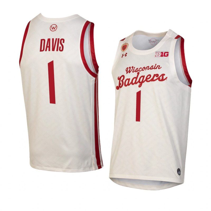 johnny davis throwback replica jersey college basketball white