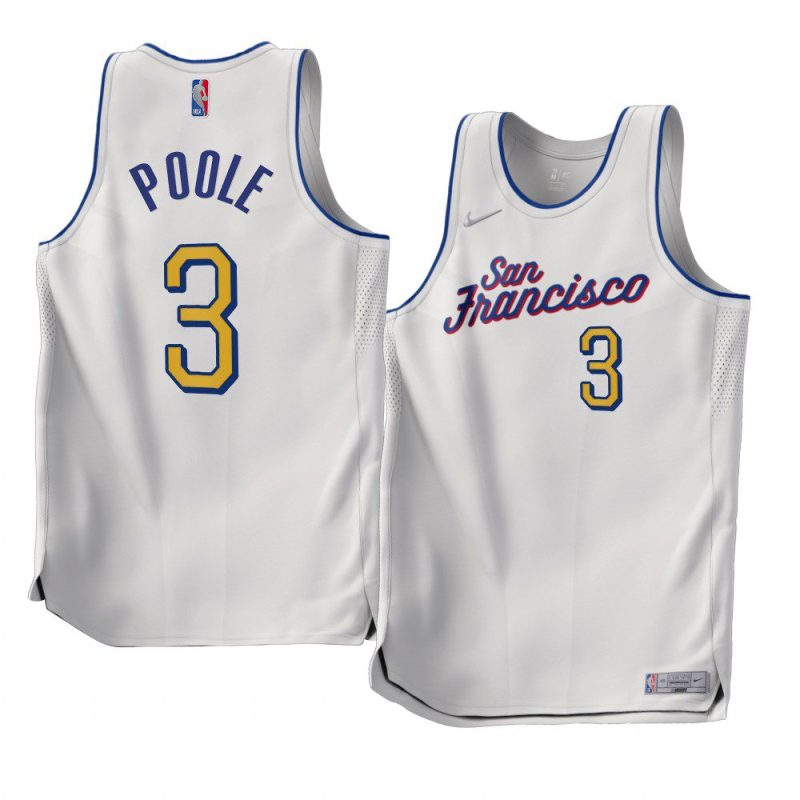 jordan poole white earned edition jersey