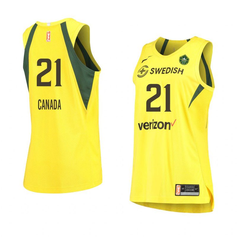 jordin canada women's jersey authentic yellow 2021