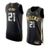 jrue holiday authentic golden edition jersey 2021 nba finals champions black