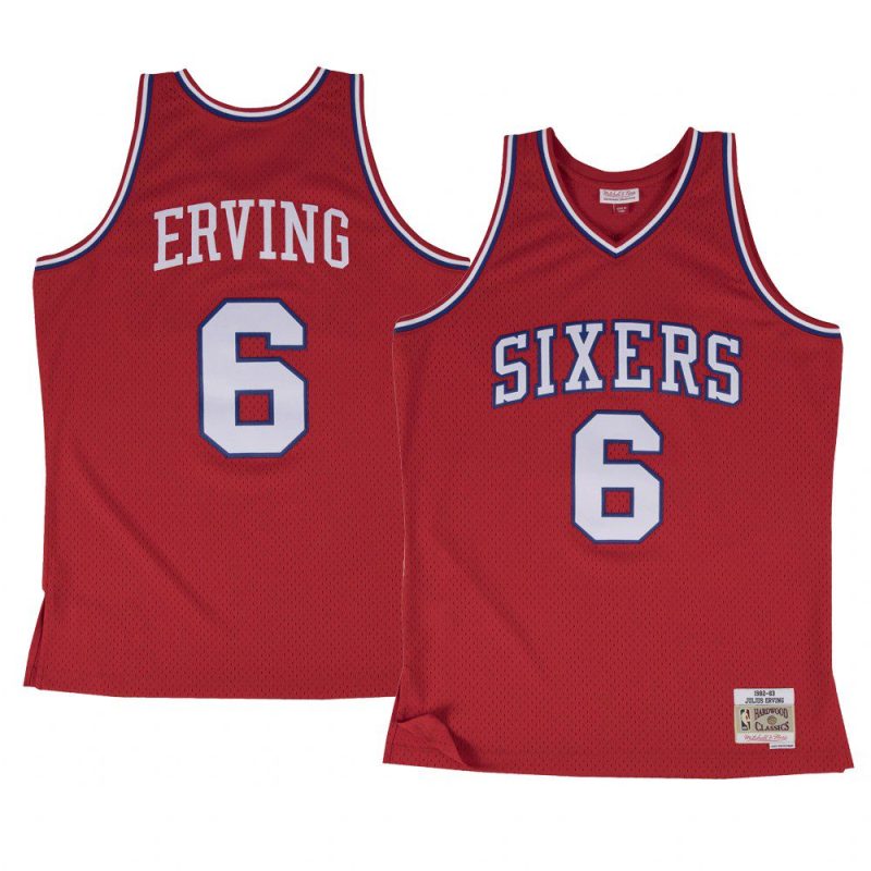 julius erving swingman jersey reload red