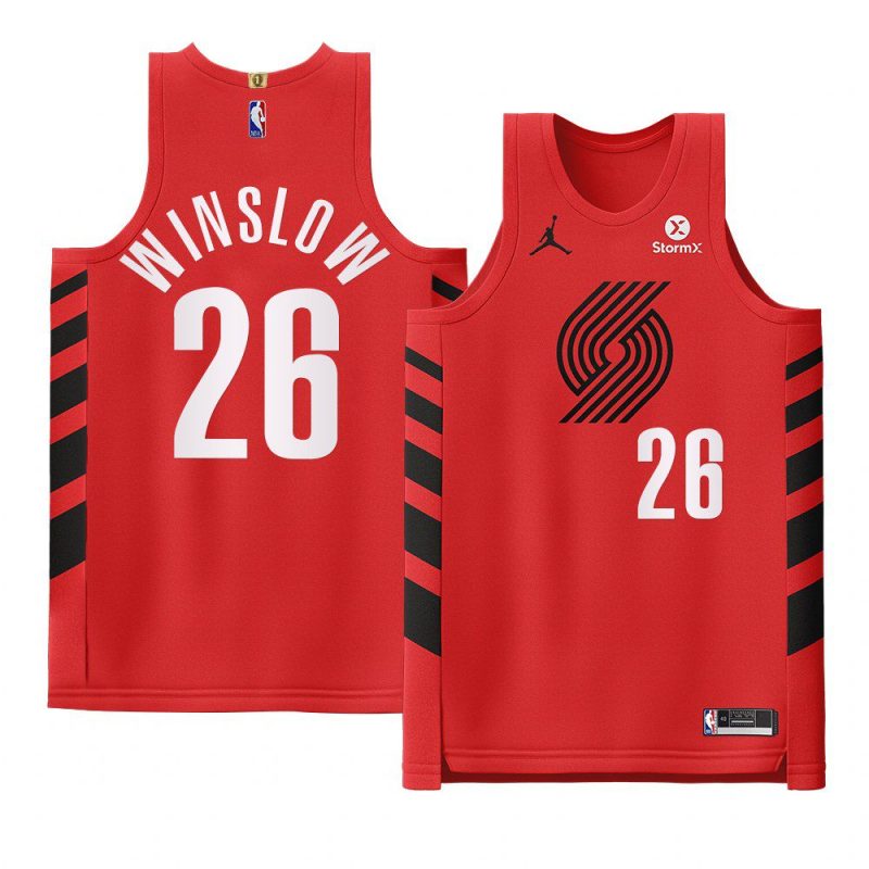 justise winslow 2022 23blazers jersey statement editionauthentic red