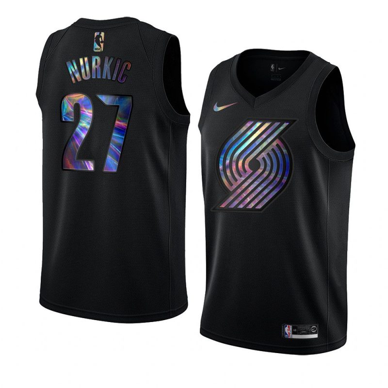 jusuf nurkic jersey iridescent hwc collection black 2021 limited men