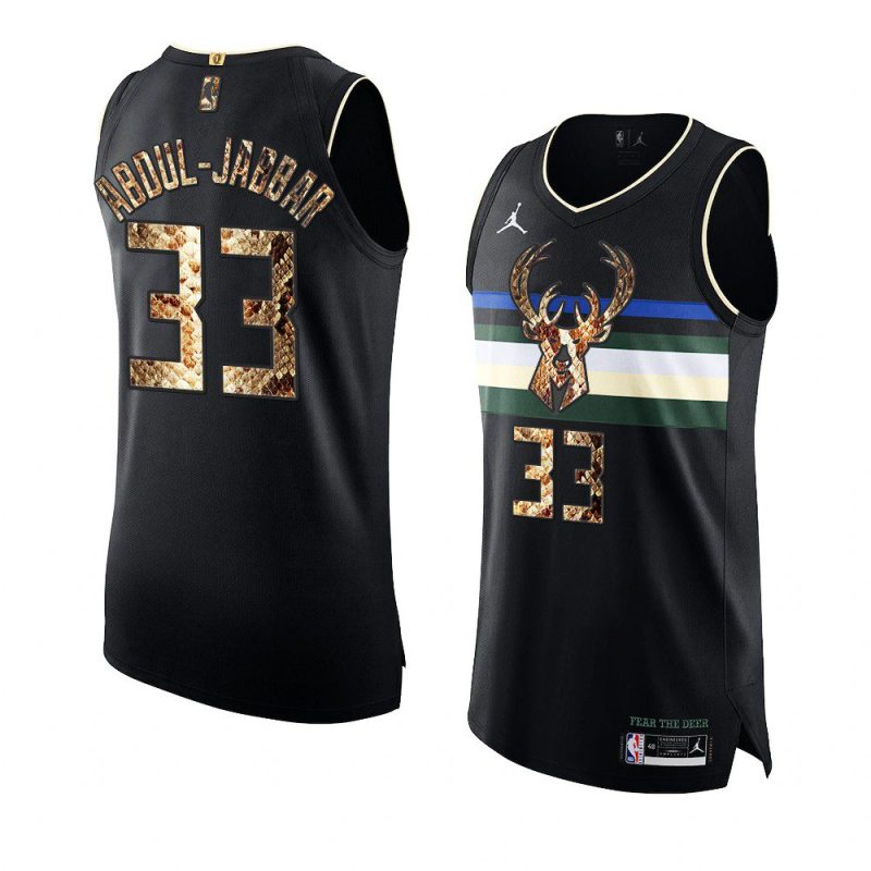 kareem abdul jabbar 2021 exclusive edition jersey authentic python skin black