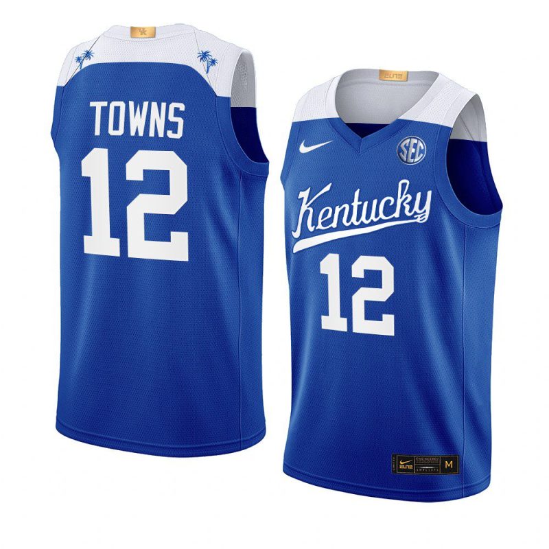 karl anthony towns alumni jersey college basketball blue