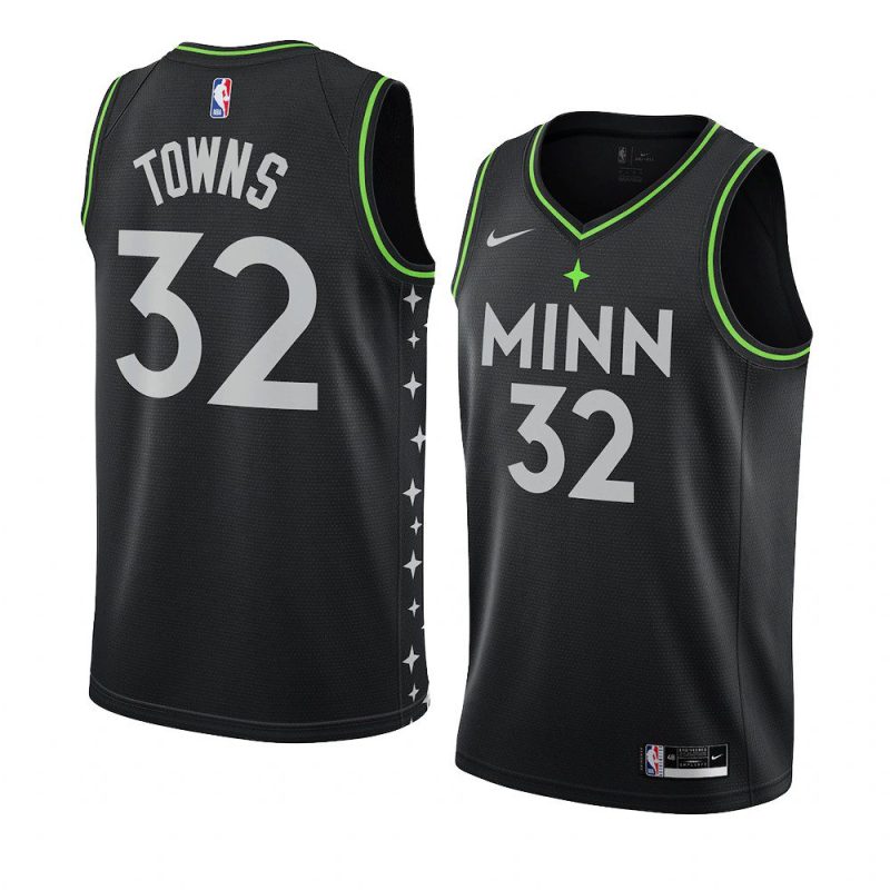karl anthony towns black city edition jersey