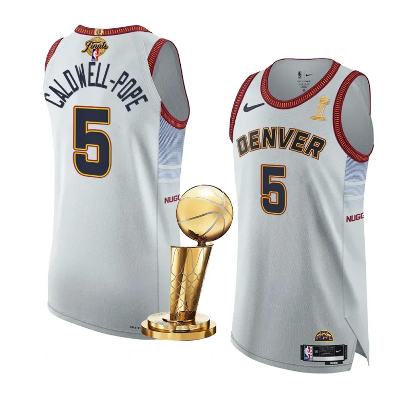 kentavious caldwell pope nuggets jersey 2023 nba finals championsauthentic white