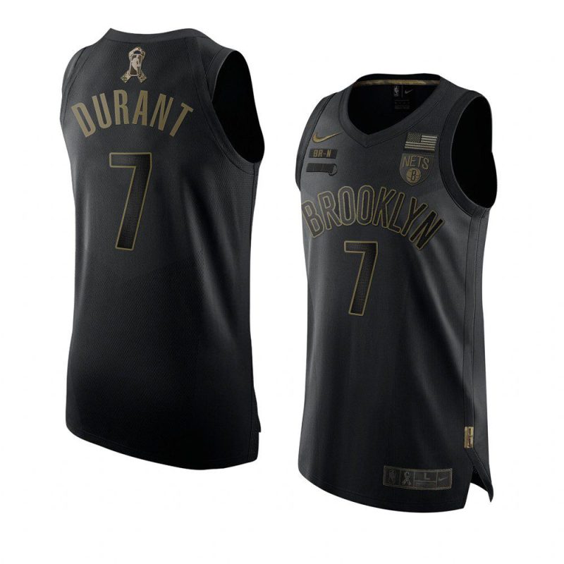 kevin durant jersey 2020 salute to service black authentic men's