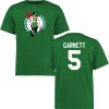 kevin garnett green net number retired t shirt green jersey