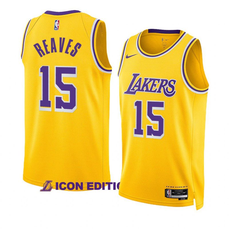 lakers austin reaves gold 2022 23icon edition swingman jersey