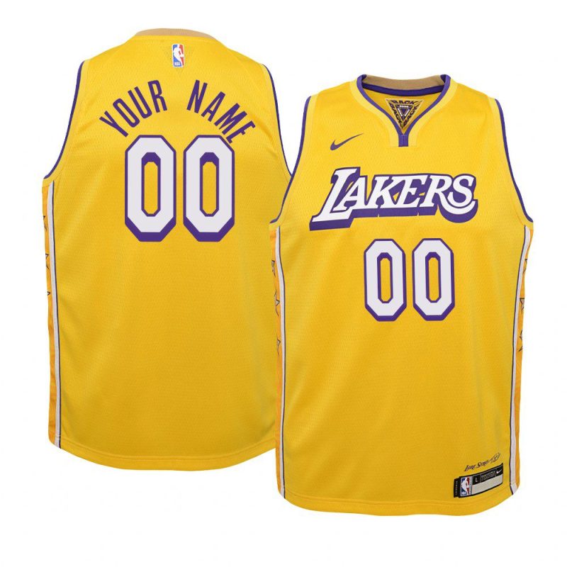 lakers custom city jersey youth gold 2019 20