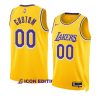 lakers custom gold 2022 23icon edition swingman jersey