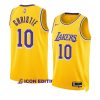 lakers max christie gold 2022 23icon edition swingman jersey