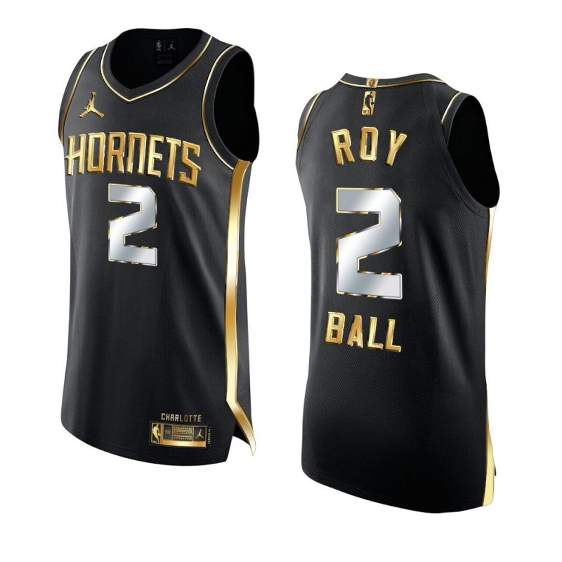 lamelo ball golden authentic jersey 2021 rookie of the year black