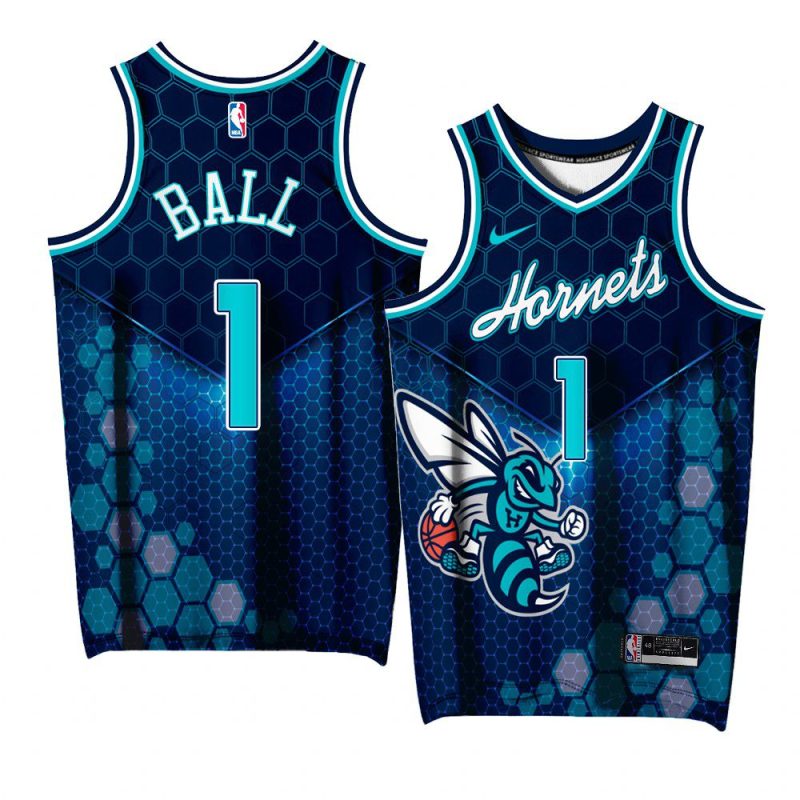 lamelo ball hornets buzz city special editionjersey blue