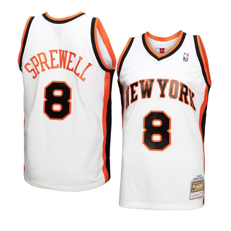 latrell sprewell jersey reload 3.0 white 1998 99 hardwood classics