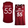 latvia basketball 2023 fiba world cup arturs zagars red away jersey