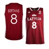 latvia basketball 2023 fiba world cup davis bertans red away jersey