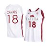 latvia basketball 2023 fiba world cup klavs cavars white home jersey