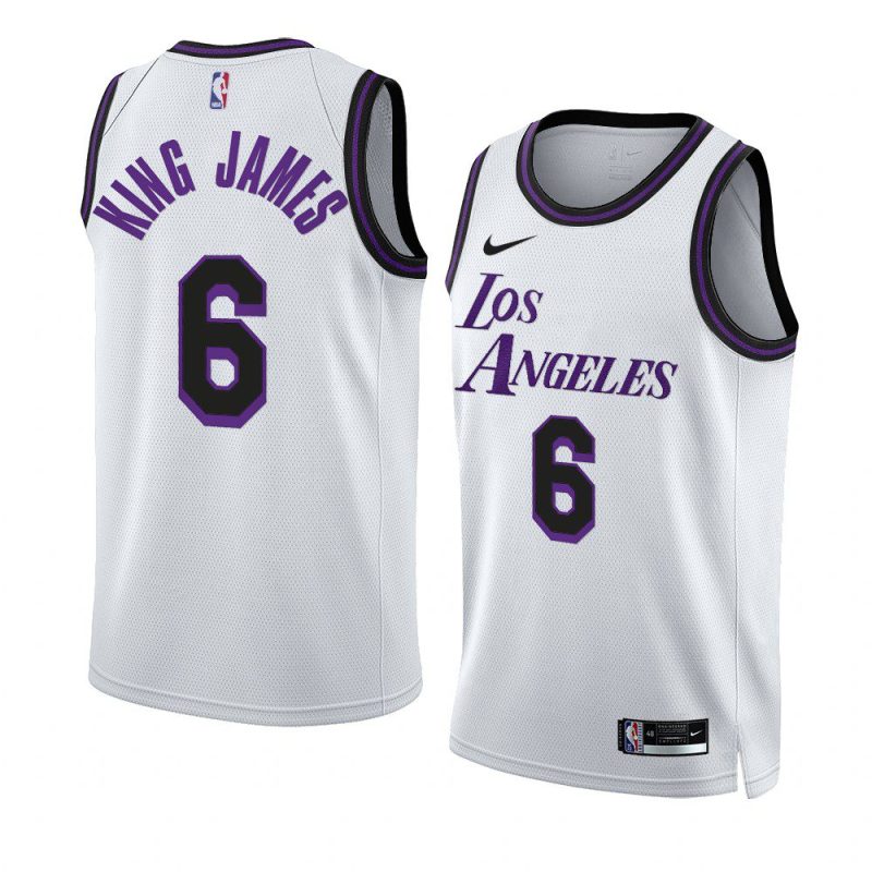 lebron james city jersey king james white