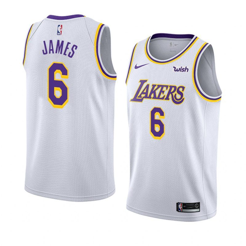 Los Angeles Lakers LeBron James Association Edition Jersey White ...