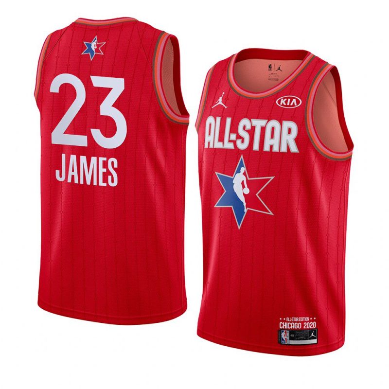 lebron james los angeles lakers jersey 2020 nba all star game red western conference men's