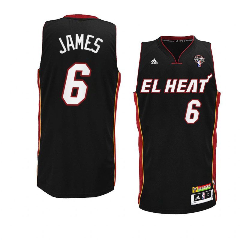 lebron james throwback jersey noche latina black