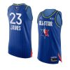 lebron james western conference jersey 2020 nba all star game blue authentic men's