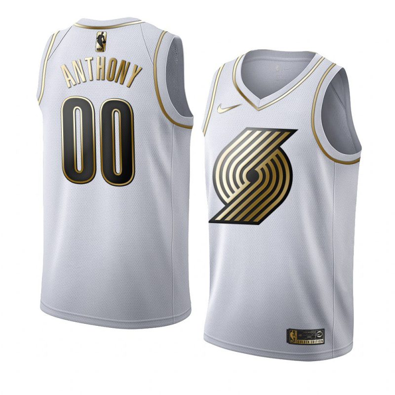 limited carmelo anthony jersey golden edition white