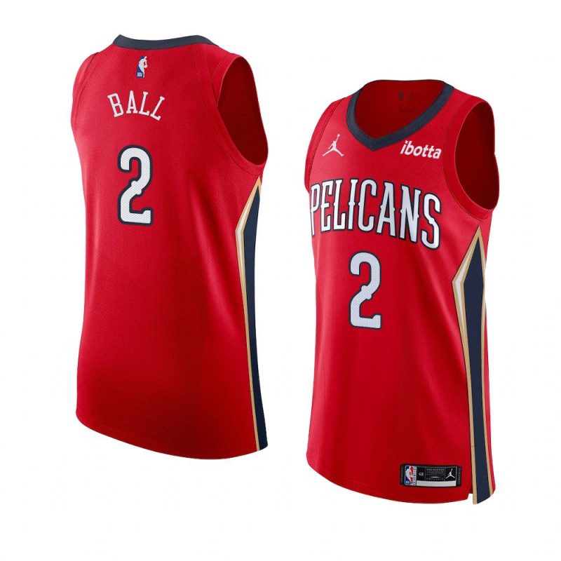 lonzo ball statement edition jersey authentic red