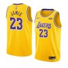 los angeles lakers lebron james gold icon edition jersey 0a
