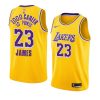 los angeles lakers lebron james gold icon edition jersey