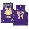 los angeles lakers shaquille o'neal purple aape x nba style ape face mentank top