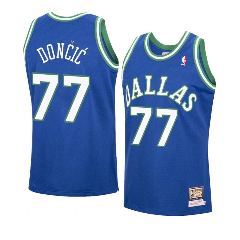 luka doncic authentic jersey hardwood classics blue