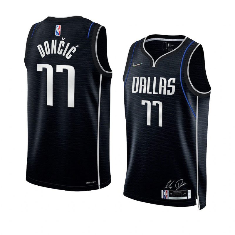 luka doncic navy rookie of the year jersey