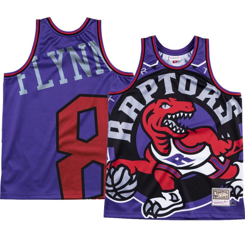 malachi flynn raptors jersey big face purple hardwood classics men's