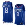 marcus morris sr. clippersjersey 2022 23icon edition royalno.6 patch