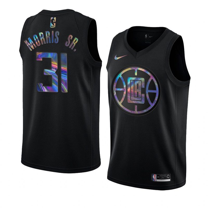 marcus morris sr. jersey iridescent holographic black limited edition men