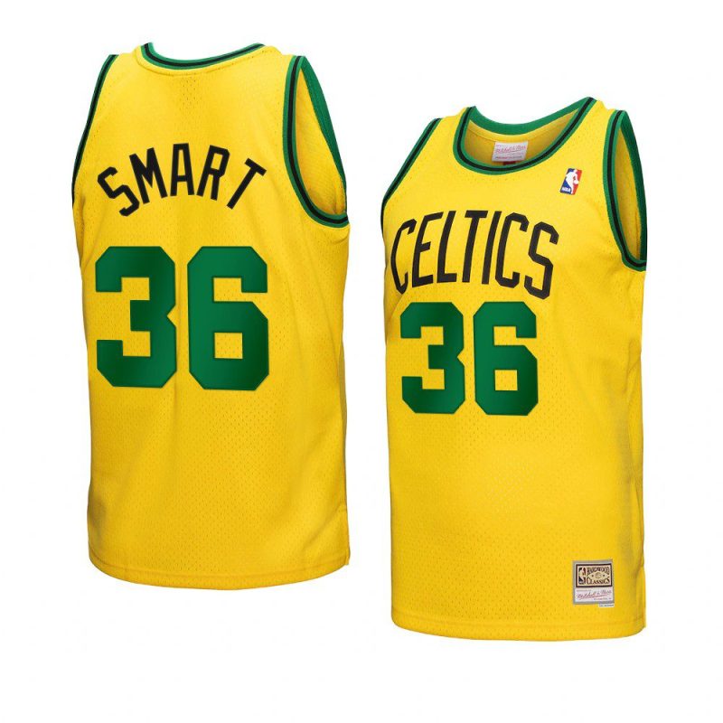 marcus smart mitchell ness jersey reload 3.0 gold