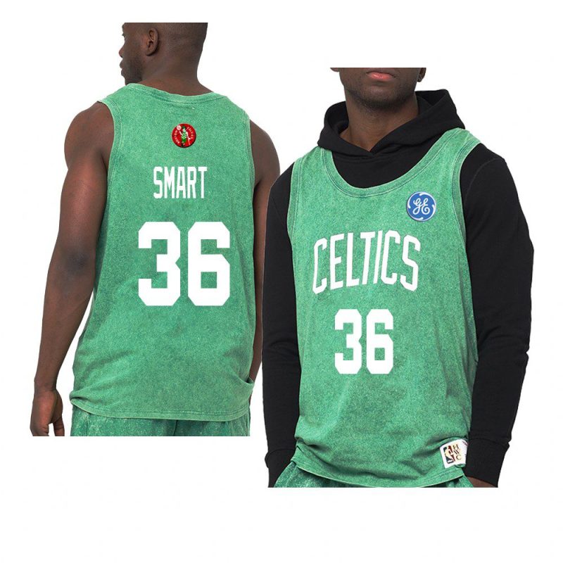 marcus smart worn out tank top jersey quintessential green