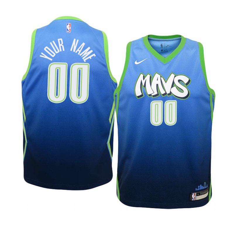 mavericks custom city jersey youth blue 2019 20