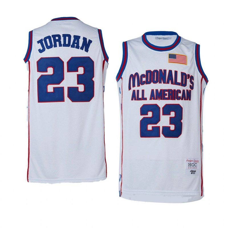michael jordan mcdonalds all american basketball whitejersey white